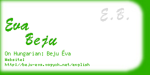eva beju business card